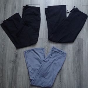 ScrubStar Lot. Gray and Black Scrub Pants